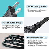 10Ft 2 Prong Power Cord Plug for Sony SRS-XP500 SRS-XP700 SRS-RA3000 XB72 GTK-XB60 XB90 XB5 XB7 MHC-V13 V71 Speaker, Samsung 24 32 40 43 48 49 50 55 60 65 75 inch TV Replacement Charger Charging Cable