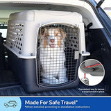 Petmate Vari Dog Kennel - Portable Dog Carriers & Crates for Large Dogs, Airline-Friendly, Durable Plastic, Pet Carrier For Home and Travel, 36 Inches, Taupe and Black, With Travel Kit