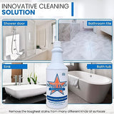 Bring It On Cleaner Hard Water Stain Remover - Soap Scum, Calcium, Lime Scale, Remover for Shower Door, Tile, Glass, Fiberglass, Bathroom, Sink, Stone, Door 32 Ounce