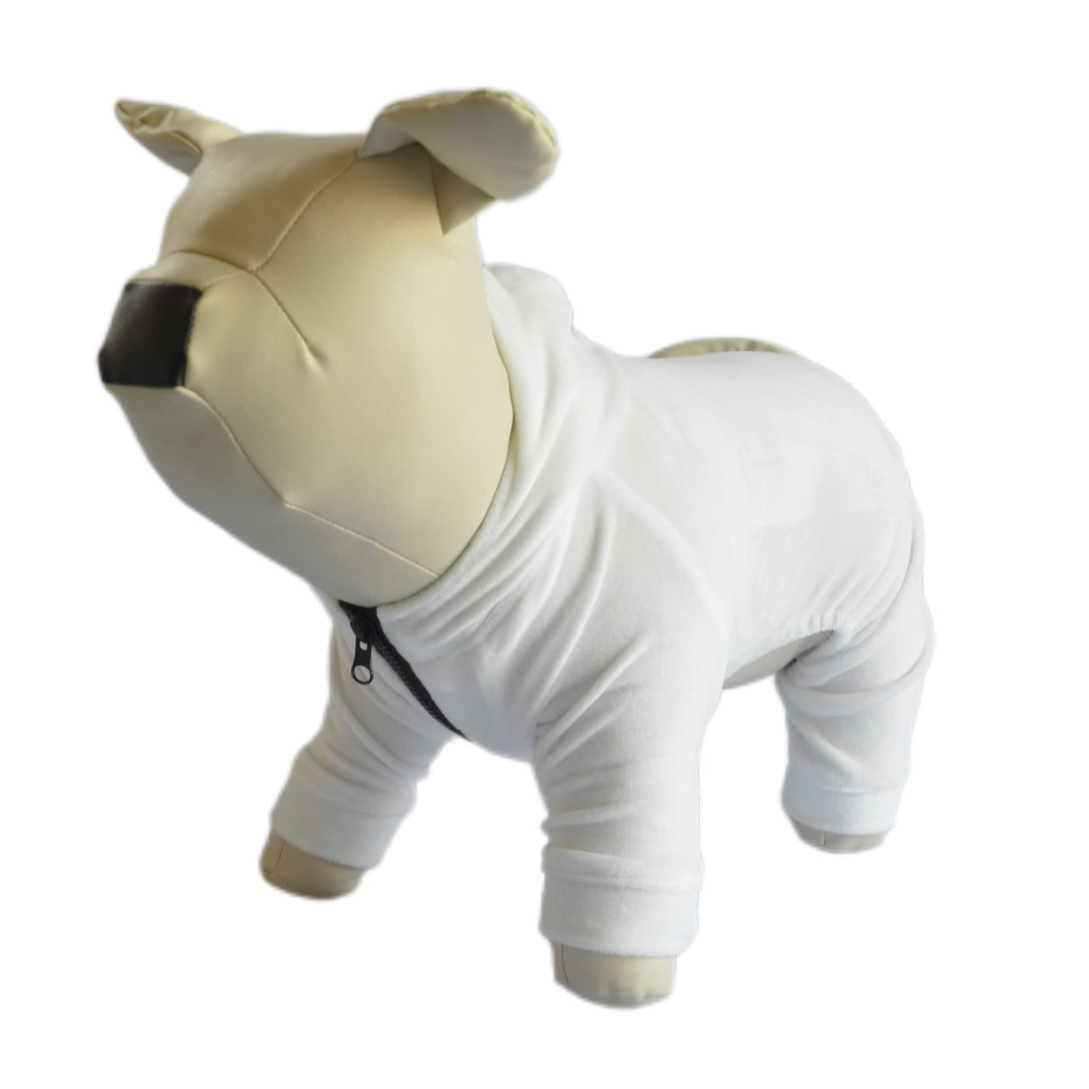 Dog Pajamas Pet Jumpsuits PJS for All Seasons, Velvet Dog Hoodies 4 Legs Four Feet Dog Onesies Stylish PJS Puppy Costume Cotton Liner Warm Pet Clothes for Small Medium Large Dogs White S