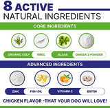 Omega 3 for Dogs - for Dry Itchy Skin - Fish Oil Chews - Skin & Coat Supplement - Itch Relief, Allergy, Anti Shedding, Hot Spots Treatment - w/EPA & DHA - Vitamins - Made in USA-120 Treats