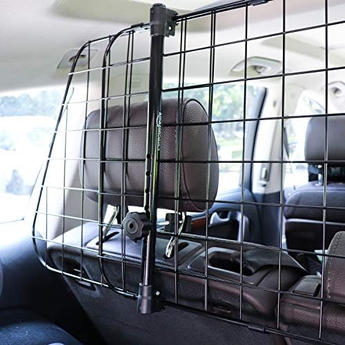 Amazon Basics Adjustable Dog Car Barrier, 16 inch, Black