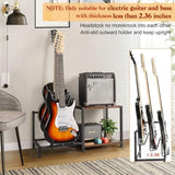 Bikoney Guitar Stand,3 Electric Bass Guitar Stand Floor with Guitar Amp Stand,Guitar Rack for Multiple Guitars and Guitar Accessories, Adjustable Guitar Holder, Guitar Display for Music Studio Home