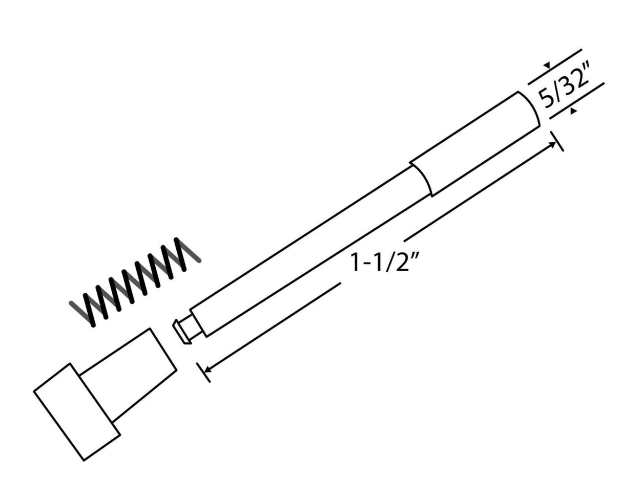 COTTONWOOD HARDWARE White CAPS, Window Screen Plunger Latches, 5/32" X 1-1/2", 25-Pack