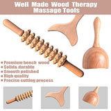 Professional Wood Therapy Massage Tools 3-in-1 Maderoterapia Kit Wooden Massager,For Body Shaping / Contouring / Cellulite Reduction / Muscle Pain Relief Wooden Tools ,Lymphatic Drainage Massager