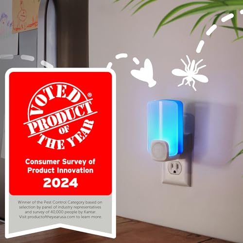STEM Light Trap, Attracts and Traps Flying Insects, Emits Soft Blue Light, Starter Kit with 2 Light Traps and 2 Refills