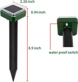 Upgrade Mole Repellent for lawns Gopher Repellent Ultrasonic Solar Powered Snake Repellent Deterrent Mole Repeller Vole Repellent Outdoor Lawns Garden Yard All Pests Sonic Spikes Stakes Chaser (8)