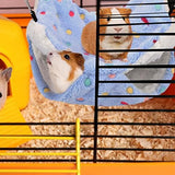 BOAO 2 Pcs Guinea Pig Rat Hammock Guinea Pig Hamster Ferret Hanging Hammock Accessories for Small Animals Chinchilla Parrot Sugar Glider Ferret Squirrel(Rose Color, Blue, Dot Pattern)