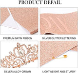 "Birthday Queen" Sash & Rhinestone Tiara Set COCIDE Rose Gold Birthday Sash and Tiara for Women Birthday Decoration Kit Rhinestone Headband for Girl Glitter Crystal Hair Accessories for Party