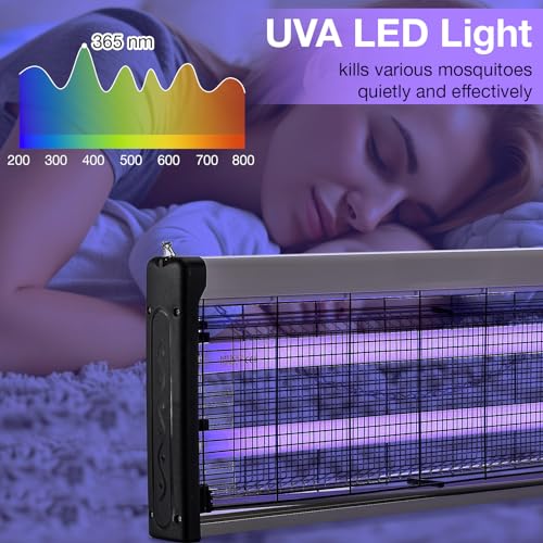 2 Pack Electric Bug Zapper, Indoor and Outdoor Mosquito Killer with Removable Tray 40w Powerful UV Light Pest Traps Insect Fly Pest Killer Easy to Clean for Bedroom Balcony Garage Patio Office