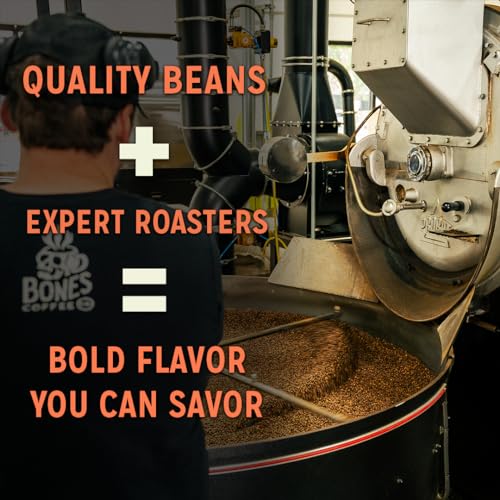 Bones Coffee Company What the Fluff?! Flavored Coffee Beans, Whole Bean Coffee Medium Roast Low Acid, Berry Cotton Candy Flavor (12 oz)