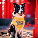 10PCS Dog Bandanas Happy New Year for Large Breed Dog XL XXL Kerchief Triangle Bibs Head Scarves for Boys and Girls Grooming Costume
