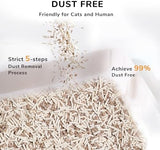 FUKUMARU Tofu Cat Litter, 12 LBS Clumping Cat Litter, Dust Free, Natural, Unscented, Flushable, Lightweight, Low Tracking, Mixed Apple Wood, 24/7 Odor Control, 6lb x 2bags