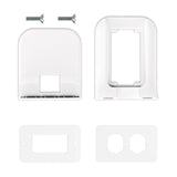 WALI Outlet Shelf Wall Holder, Bathroom Shelf up to 10lbs Standard Vertical Duplex Wall Organizer for Smart Home Decor Space Saving Power Tools, Toothbrush (OLS001-W), 1 Pack, White