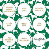 Thoughtfully Pets, Gourmet Dog Cookie Gift Set, Peanut Butter Flavored Crunchy Dog Treats in Bone Shape with Easter Designs, Set of 8