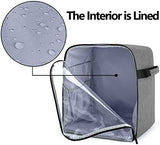 Luxja Dust Cover Compatible with 6-8 Quart KitchenAid Mixers (with a Bottom Padding Pad), Dust Cover (Clear Front Panel) for Stand Mixers and Extra Accessories, Gray (Patented Design)