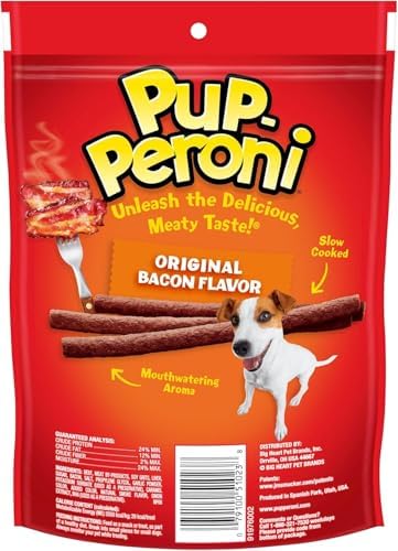 Pup-Peroni Dog Treats, Original Bacon Flavor, 5.6 Ounce (Pack of 8), Made with Real Bacon