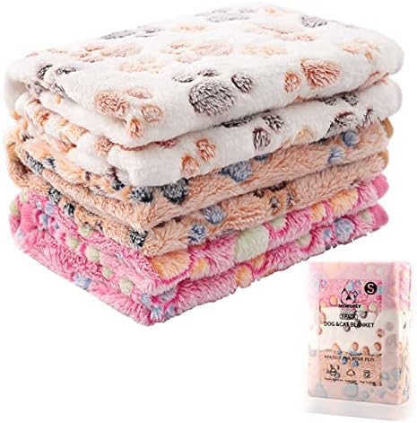3 Pack Cat and Dog Blanket Soft & Warm Fleece Flannel Sleep Mat, Great Pet Throw for Puppy, Kitten,Cats,Small Dogs (Small 23" x 15")