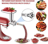 Gvode Meat Grinder and Cheese Grater Attachment for KitchenAid Stand Mixer, Slicer Shredder & Meat Grinder with Sausage Stuffer, 2 Pcs Accessories and Attachments for Kitchen aid