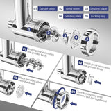 Stainless Steel Food Grinder Attachment for KitchenAid Stand Mixers, Meat Grinder Accessories Including Sausage Stuffer Tubes & Holder, Grinding Plates, Grinding Blades