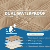 hyha Waterproof Dog Blanket, Reversible Pet Bed Blanket, Soft Sofa Couch Cover for Dogs Washable, Waterproof Pet Couch Covers for Sofa Puppy Cats Furniture Protector(82"x82", Camel/Beige)