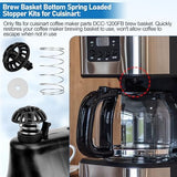Coffee Machine Brew Basket Bottom Spring Loaded Stopper Kits Replacement for Cuisinart Coffee Makers, Coffee Maker Parts Fit for Cuisinart DCC-1200, DCC-1200BCH, DCC-1200BW Brew Basket,2Pack