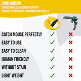 Mouse Trap - Safe & Sanitary Kill or No Kill - Humane Mouse Trap for House Indoor Outdoor Chipmunk Trap - Automatic Reset Flip - Multi Catch Mice Trap Compatible - Mouse Rat Trap Reusable (1 PCS)
