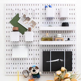 Pegboard Combination Kit,Pegboard Wall Organizer, Peg board Wall Mounted ,Pegboard for Wall, 25.2" x 25.2" White Pegboard 20 Accessories for Organize Home, Office, And Gaming Setup