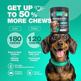 Probiotics for Dogs Gut Health, Digestion, Immunity, Yeast Balance, Itchy Skin, Allergies Support - Dog Probiotic Chews with Digestive Enzymes for Gut Flora- Soft Treats with Pumpkin and Yeast Powder