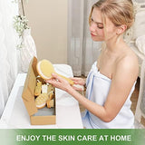 Natural Boar Bristle Dry Brush - Exfoliating Body, Face & Foot Brush, Long Handle Back Scrubber, Meridian Pressure for Lymphatic Drainage & Cellulite