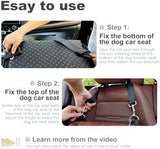 Youvee Dog Booster Car Seat,Interior Height 6 Inches Elevated Pet Car Seat for Small Dog up to 30 lbs,Dog booster for car Front/Back Seat,Safety,Comfortable,Fully Detachable and Washable(View Ⅰ-Black)
