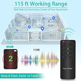 4 Pack Wireless Car Key Finder That Makes Noise | 115ft Range 85dB RF Key Tracker, Phone/Wallet Finder with 4 Item Locator Tags