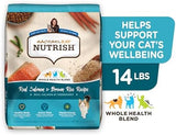 Rachael Ray Nutrish Premium Natural Dry Cat Food, Real Salmon & Brown Rice Recipe, 14 Pounds (Packaging May Vary)