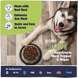 Pawstruck Vet Recommended Air Dried Dog Food Toppers for Picky Eaters, Made in USA with Real Beef, Premium All Natural Meal Mix-in Kibble Enhancer, 8 oz, Packaging May Vary