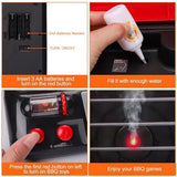 Kids Play Food Grill with Pretend Smoke Sound Light Kitchen Playset BBQ Accessories Camping Cooking Set Barbecue Toddler Girl Boy Toy 2 3 4 5 6 Year Old 4-8 Birthday Kid Toy Idea