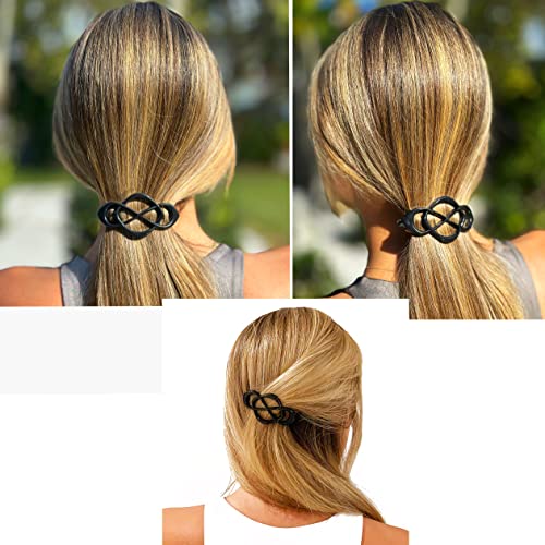 Camila Paris CP2437 French Hair Barrettes for Women Thick Hair, Hair Clip Black, Strong Hold Grip Barrette Hair Clips for Women, No Slip Styling Hair Accessories for Women, Made in France