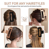 4 Pack 5 Inch Extra Large Claw Clips for Thick Hair, Matte Non-slip Big Claw Clips for Long Hair, Jumbo Claw Clips Hair Accessories for Women and Girls