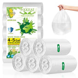 OKKEAI 4-5 Gallon Trash Bags Small Garbage Bags Bathroom Trash Can Bags150 Counts Wastebasket Liners for Office Kitchen,White,Fits 15-20 Liter Bins