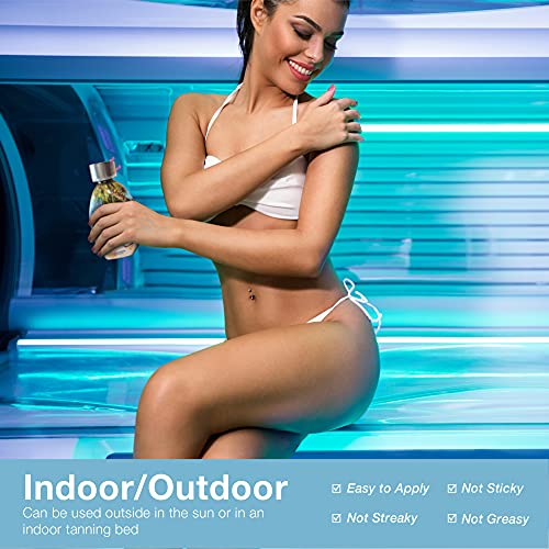That’s What Sea Said Tanning Lotion Accelerator - For Indoor Tanning Beds and Outdoor Sun Tan - Safe for Face, Body and Tattoos - With Coconut Oil - No Bronzer