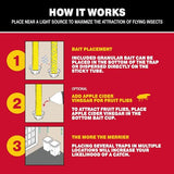Catchmaster Gold Stick Fly Trap 4-Pk, Bug & Fruit Fly Traps for Indoors & Outdoors, Premium Adhesive Mosquito, Gnat, & Bug Catcher, Pheromone Baited Insect Killer, Pet Safe, Bulk Pest Control for Home