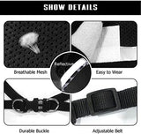 FEimaX Dog Harness and Leash Set for Walking, Soft Mesh Adjustable Easy Control Lightweight Cat Vest Harnesses with Reflective Strips, Escape Proof Small Dogs Cats Vests (Cowblack, Large)