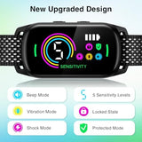 2 Pack Bark Collar, Rechargeable Dog Bark Collar for Large Medium Small Dogs, Smart Training Collar with 5 Adjustable Sensitivity Beep Vibration Harmless Shock, Anti Barking Device for Dogs
