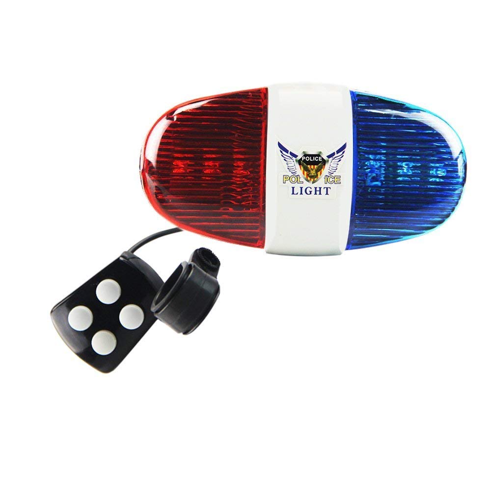 Kids Bike Police Sound Light - Electronic Horn Bike LED Light, Christmas Birthday Gift New Year Present for Your Children (Batteries Not Included)