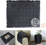 10 Packs Scat Mat for Cats, 13X16 inches Pet Deterrent Spikes, Indoor Outdoor Humane Cat Repellent Fence (Black)