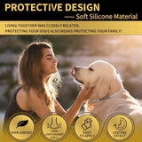 4 Pack Flea Collar for Dogs, 32 Months Flea and Tick Prevention for Dogs, Waterproof Dog Flea Collar, Dog Flea and Tick Treatment, Adjustable Flea and Tick Collar for Dogs Puppy-Black&Gray
