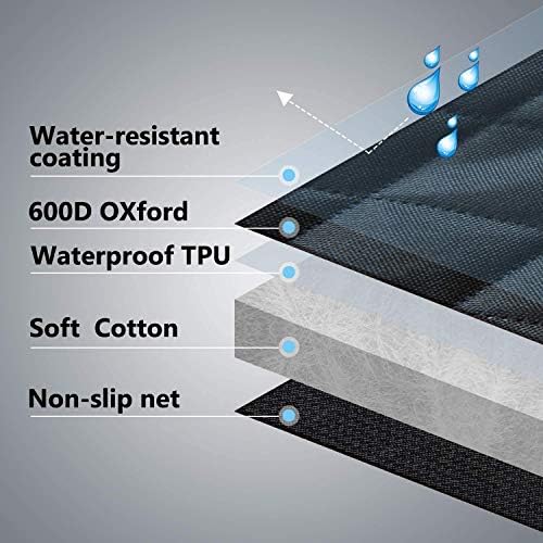 vailge Pet Seat Covers, 100% Waterproof, Scratch Proof, Nonslip, 600D Heavy Duty Dog Hammock for Back Seat, car, Trucks, SUV