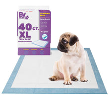 Load image into Gallery viewer, BV Puppy Pads XL 40 Count 28"x34" - Leak-Proof Pee Pads for Dogs with 6-Layer Design, Rapid Dry Sheet &amp; Attractant - Dog Pad Extra Large with Odor Control - Perfect for Big Dogs &amp; Indoor Use
