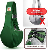Tomkas Dog Sling Carrier for Small Dogs Puppy Carrier for Small Dogs (Emerald Green, Adjustable Strap & Zipper Pocket)