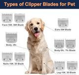 10# Clipper Blades Pet Grooming Clipper Replacement Blades Detachable Blade Compatible with andis/wahl/Oster Dog Clippers 3PCS