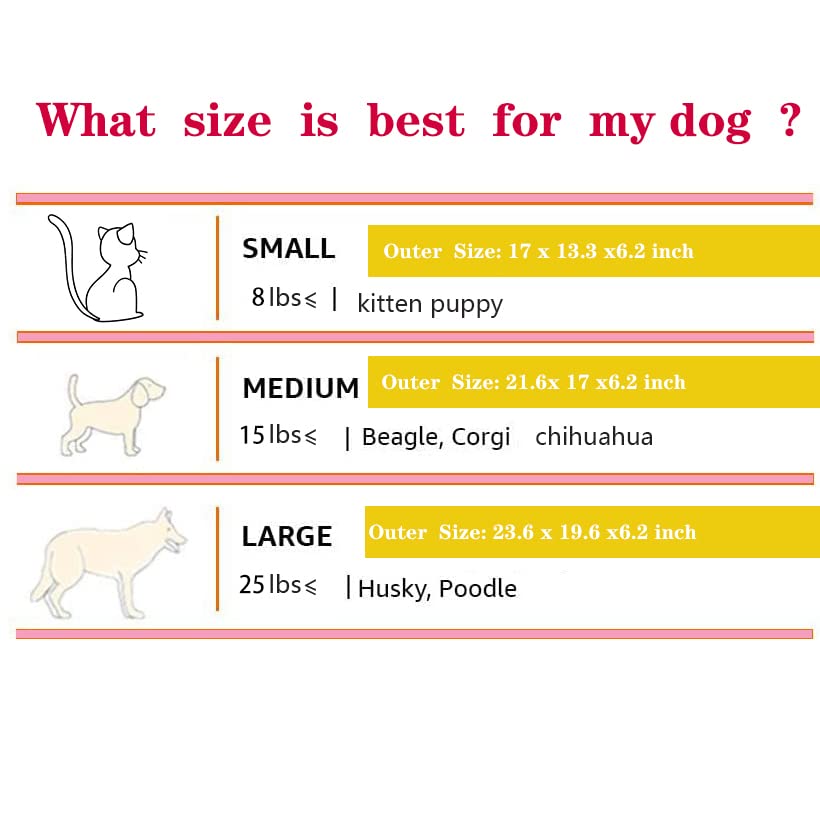 Gigreinc Dog Bed for Small Dogs - Cute Pink Leopard Dog Bed,Cat Beds for Indoor Cats Washable - Square Shape Cat Dog Sofa Bed Pet House Nest Cave(M, 20.8"L x 18"W x 5.5"）